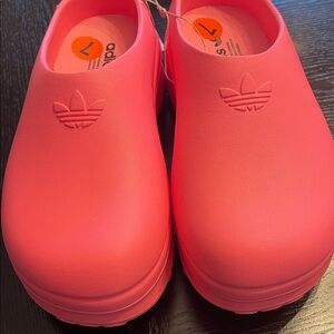 Adidas Bright Pink Slip-On Shoes